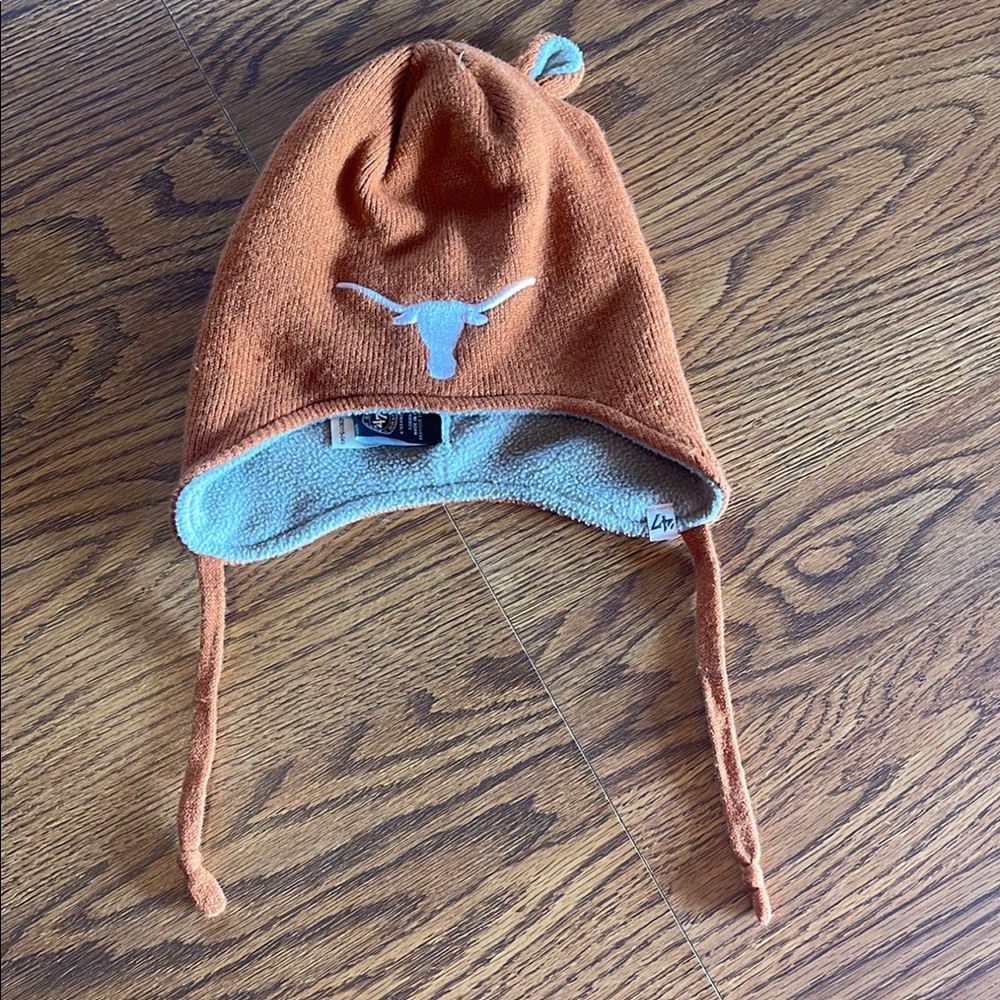 Orange Longhorn Kids Winter Hat